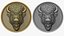 Bison Face Bas-relief Animal Sculpture 3D model