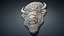 Bison Face Bas-relief Animal Sculpture 3D model
