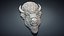 Bison Face Bas-relief Animal Sculpture 3D model
