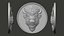 Bison Face Bas-relief Animal Sculpture 3D model
