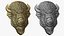 Bison Face Bas-relief Animal Sculpture 3D model