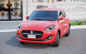 Suzuki swift 3d model rigged  animated model