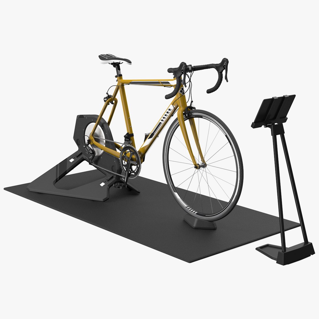 Smart Cycle Trainer And Bronze Bike 3D model preview