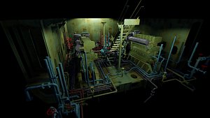 Ship engine room structure