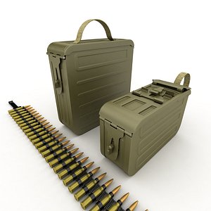 Ammunition boxes for machine gun
