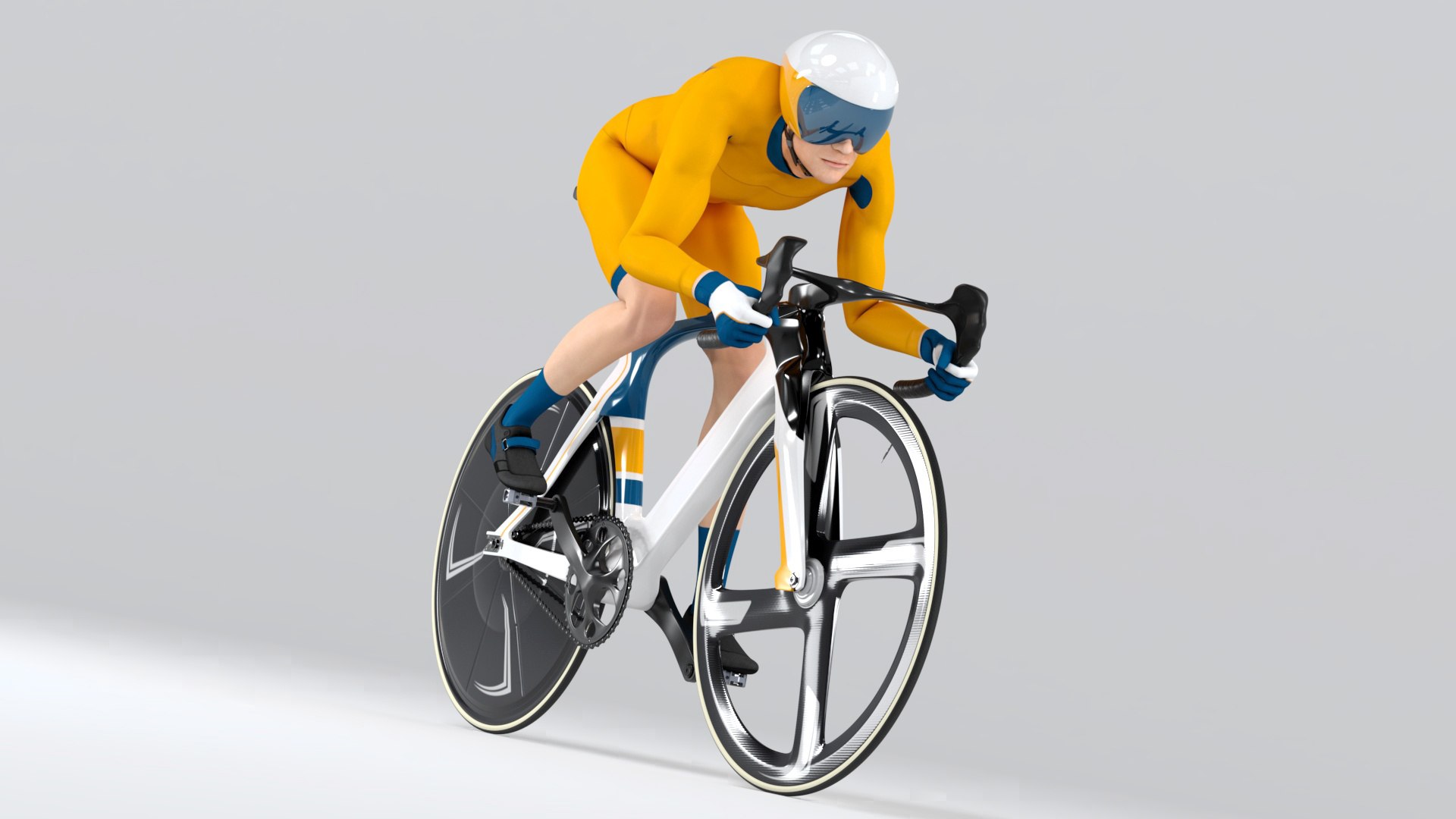 Track Cyclist Animated HQ Standard License 3D Model - TurboSquid 2469385