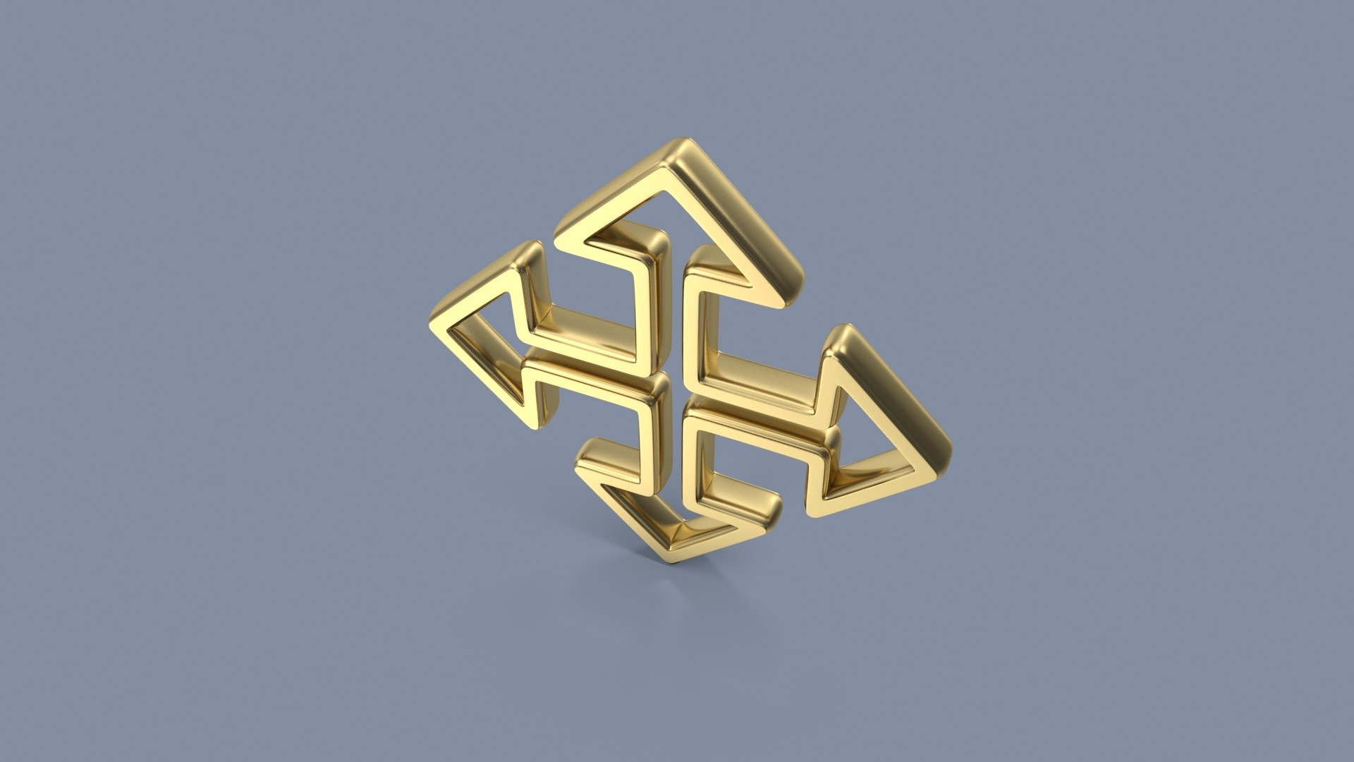 Move Cursor Symbol Gold 3D Model - TurboSquid 2066705