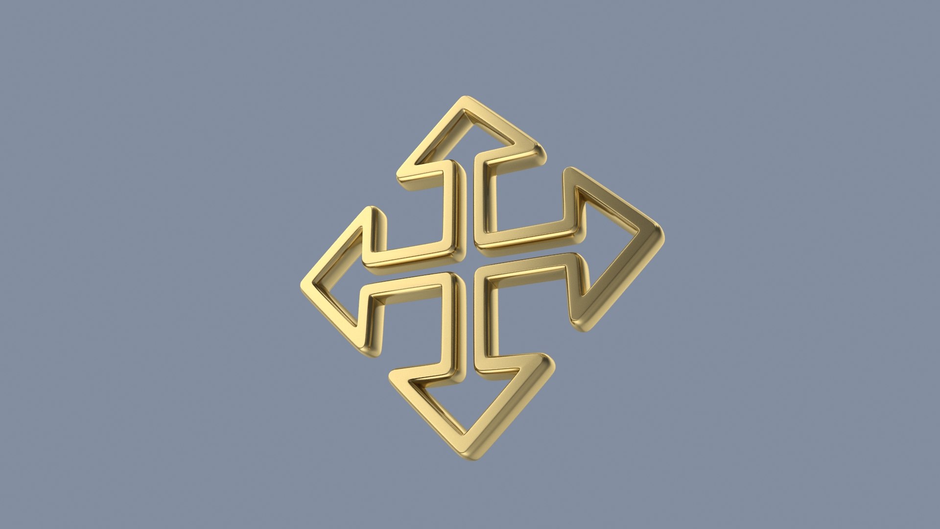 Move Cursor Symbol Gold 3D Model - TurboSquid 2066705