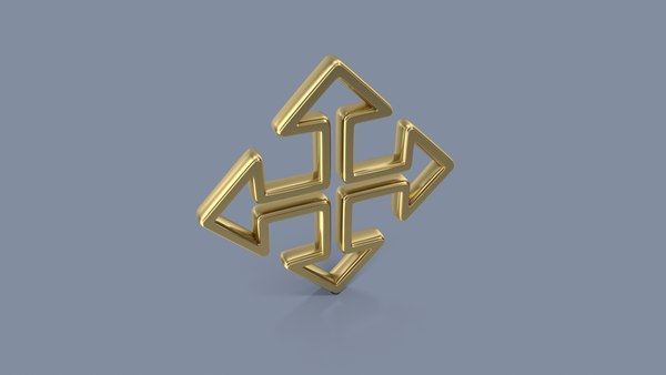 modelo 3d Mover Cursor Símbolo Oro - TurboSquid 2066705
