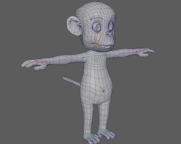 modelo 3d Plataforma de mono de dibujos animados - TurboSquid 1971708