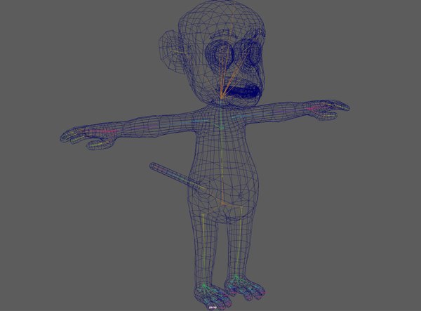 modelo 3d Plataforma de mono de dibujos animados - TurboSquid 1971708