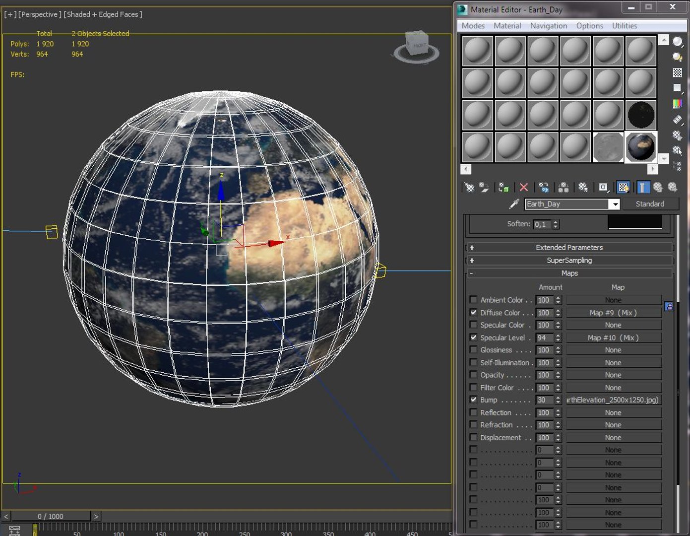 3d Earth Clouds Model