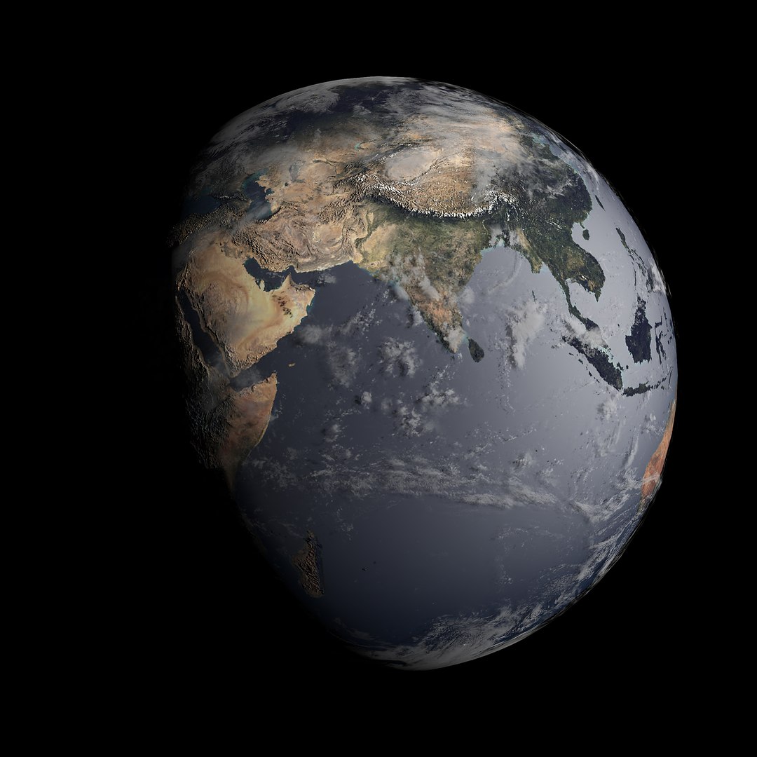 3d Earth Clouds Model