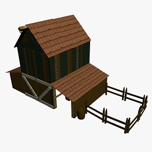 farm barn 3d max