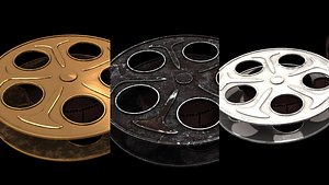 film reel role 3D model