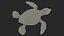 Baby Sea Turtle Gray 3D model