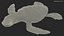 Baby Sea Turtle Gray 3D model