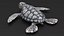 Baby Sea Turtle Gray 3D model