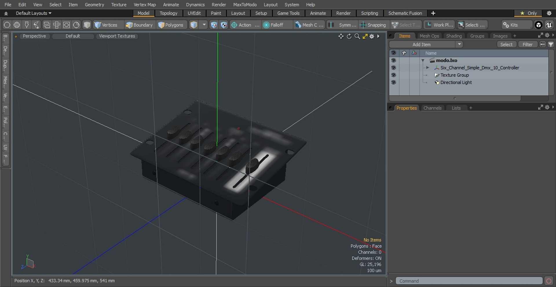 Six Channel Simple Dmx-10 Controller 3D - TurboSquid 1985969