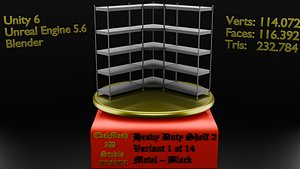 Heavy Duty Shelf 2 - Variant 1 of 14 - Metal Black