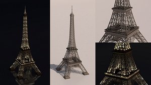 Eiffel Tower day and night