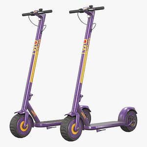 Sharing Electric Scooter High and Low Poly PBR