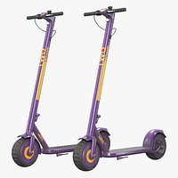 Sharing Electric Scooter High and Low Poly PBR