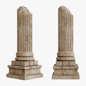 Broken Classical Column - UE4 And UE5 Optimized