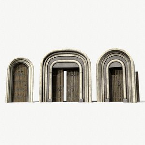 3D Medieval Door Set