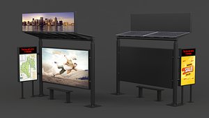 Bus Shelter 3D model
