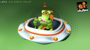 3d toon ufo model