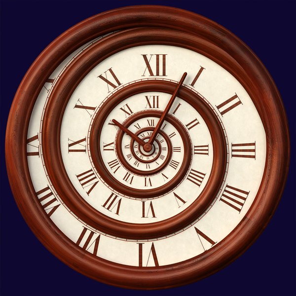 hypnotic spiral wall clock 3d model