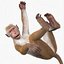 Fourrure de macaque suspendu marron clair