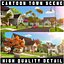 3D Cartoon Town Home Exterior