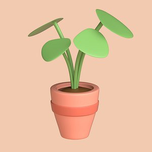 3D Cartoon Houseplant model