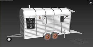 3D version horse trailer food model