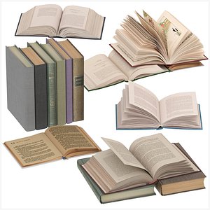 set of open books