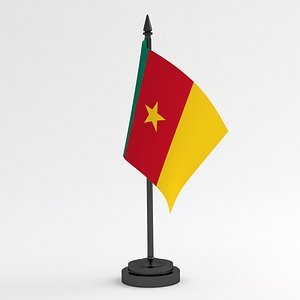 3D Table Flag Cameroon model