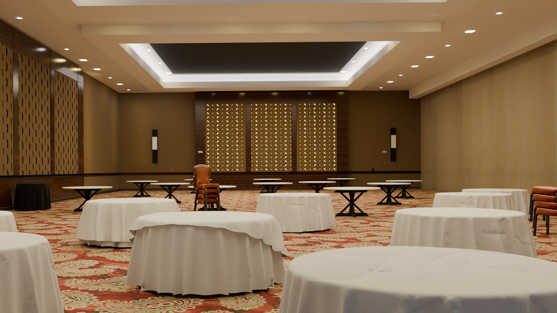 3D Big Hotel Ballroom Model - TurboSquid 2271952