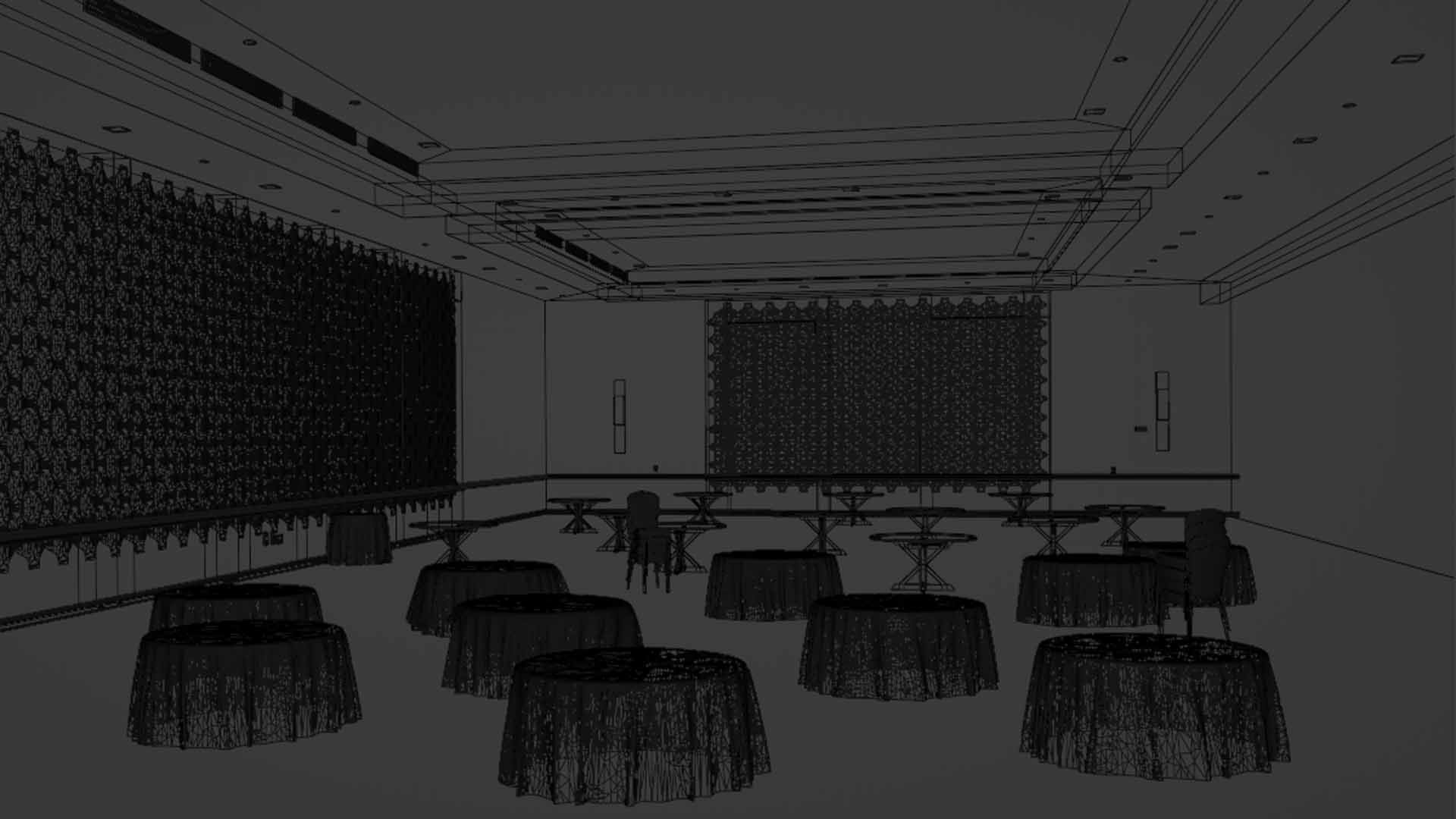 3D Big Hotel Ballroom Model - TurboSquid 2271952