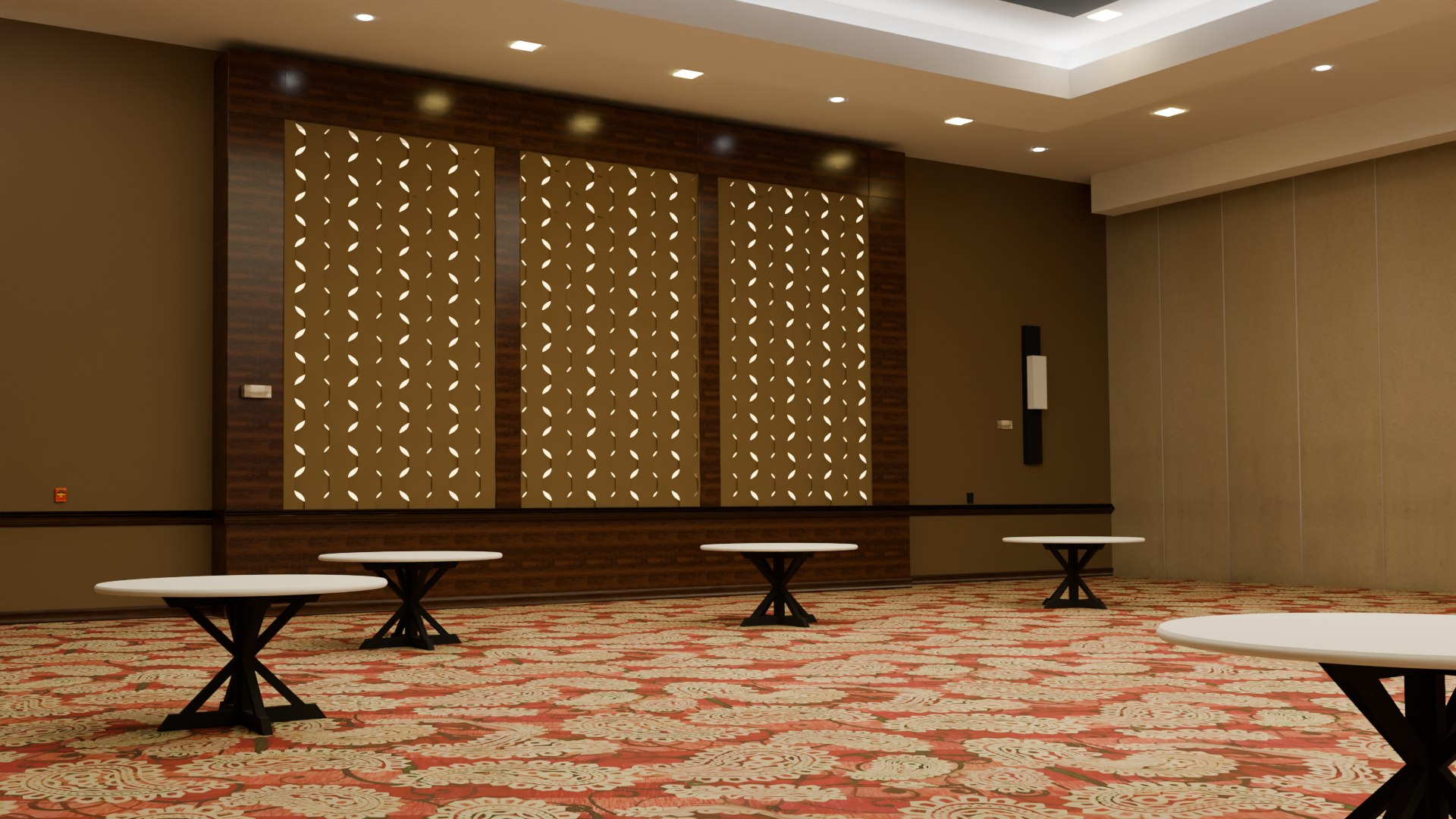 3D Big Hotel Ballroom Model - TurboSquid 2271952