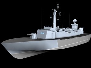 MILITARY CORVETTE STYLE SHIP_01.max