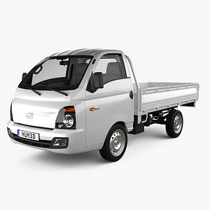 Hyundai HR Flatbed Truck with HQ interior and engine 2013 3D model