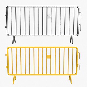 road safety barrier 3D model