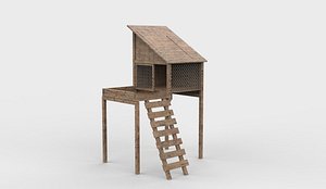 3D Chicken coop 03 3D model model