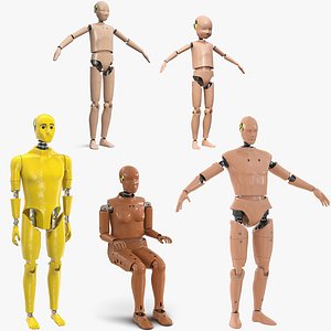 Crash Test Dummies Rigged Collection 5 for Maya