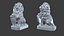 Lions Statues 3D model