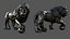 Lions Statues 3D model
