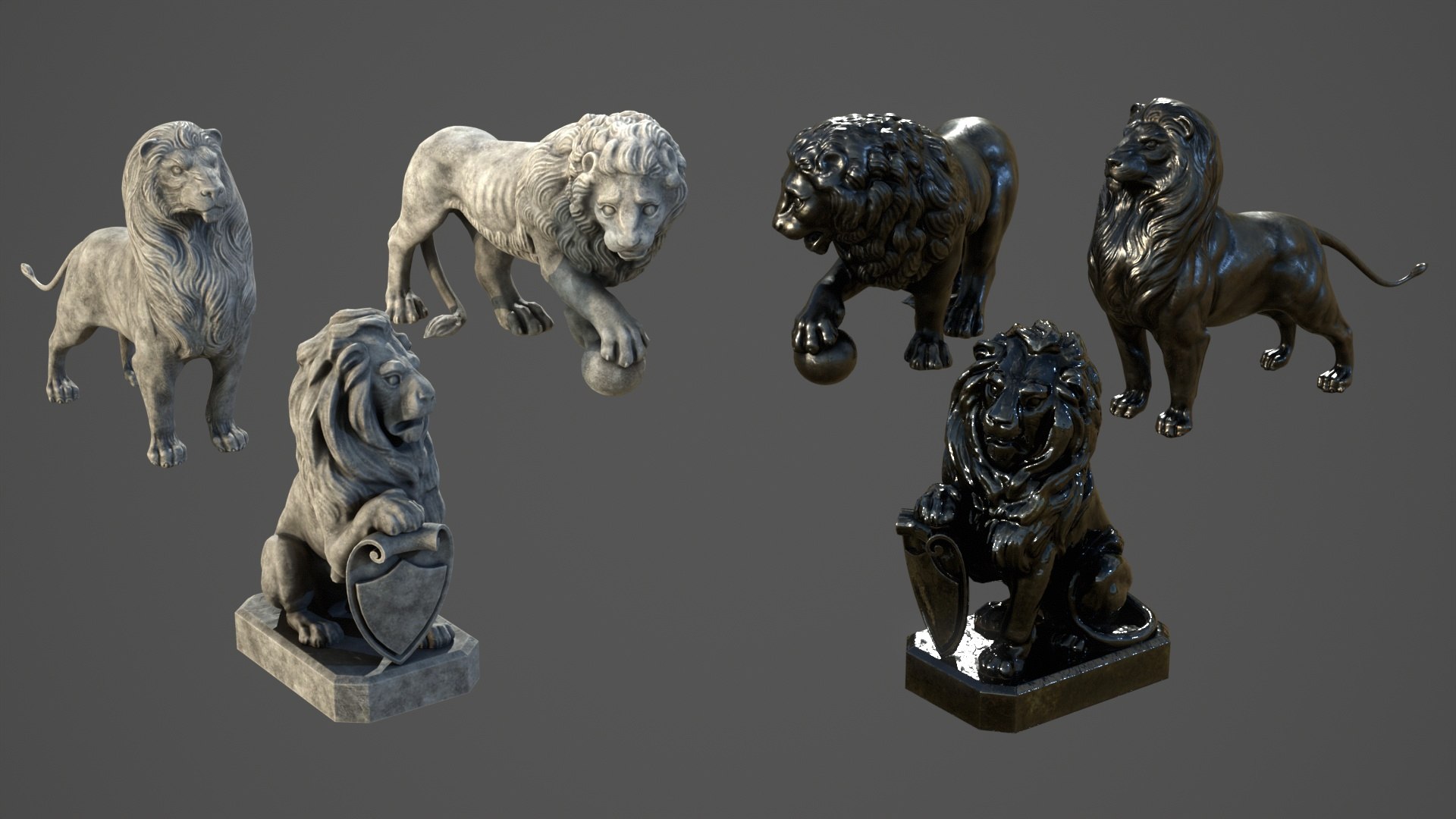Lions Statues 3D model https://p.turbosquid.com/ts-thumb/wr/PDUvZ2/xQ/l1_img_maincamera1/jpg/1737308218/1920x1080/fit_q87/1d97511caac659487665ff1510619c25bdb3b48b/l1_img_maincamera1.jpg