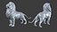 Lions Statues 3D model